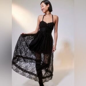 NWOT Urban Outfitters Cora Lace Strappy Back Dress